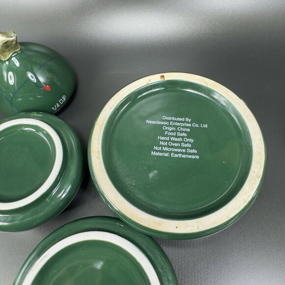 Christmas Tree Stacking Measuring Cups Green Ceramic Tree Newclassic Enterprise - Picture 7 of 14